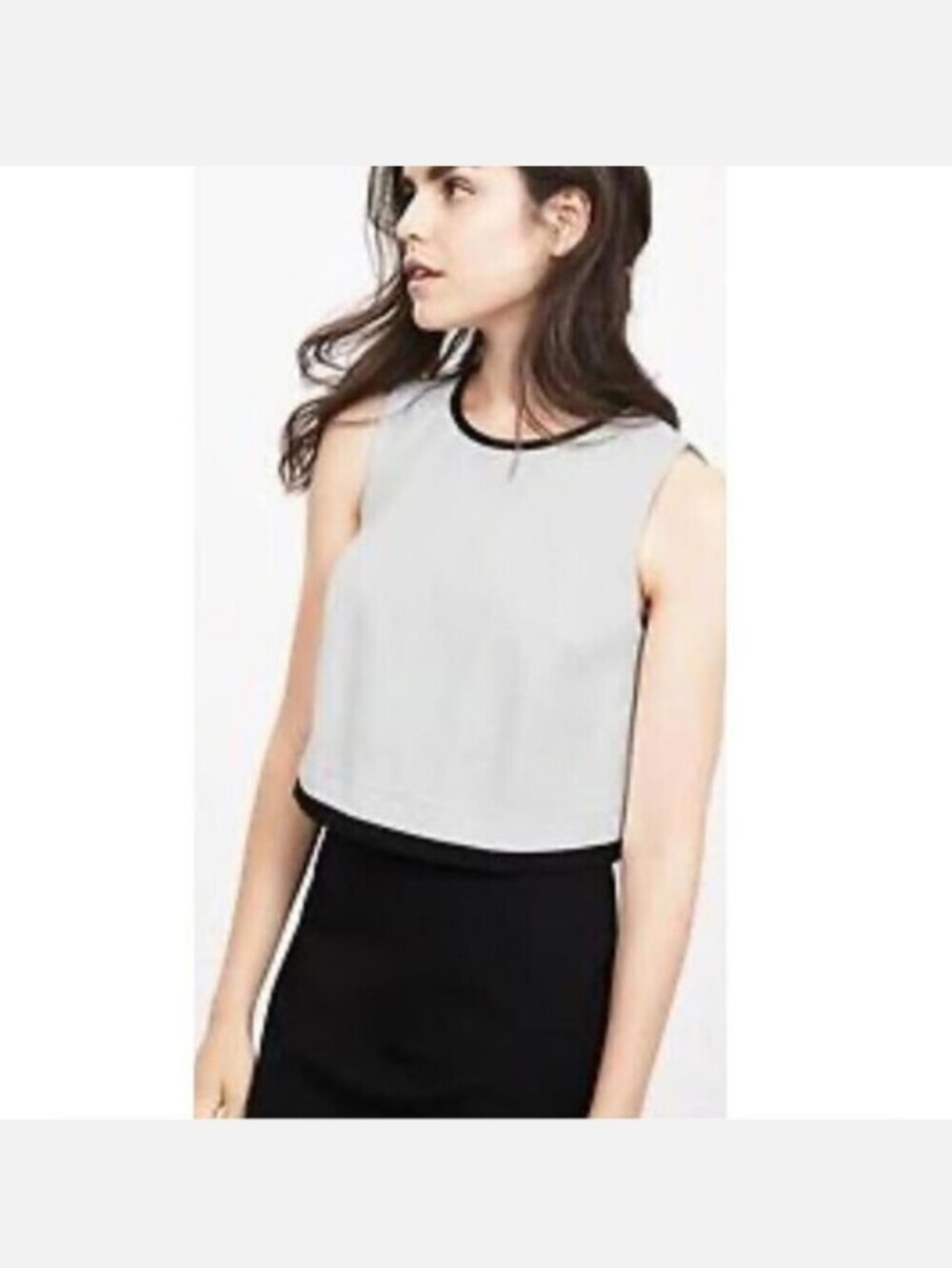 NEW Banana Republic Sloan Black White Color Block Ponte Shift Dress Stretch 14 - Picture 7 of 9